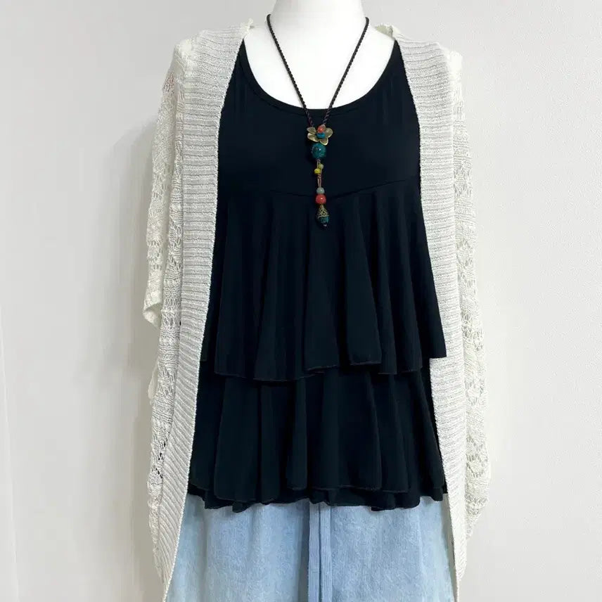 [BUNJANG] Aoi Yuu Style Mori Girl Summer Vacation Vintage Coordi Set / 아오이유우st 모리걸 시골소녀 여름방학 빈티지코디세트 슬리브리스 모리걸가디건 모리걸아우터 마루빈티지 지구빈티지 스즈코 모리노가토 모리노이에