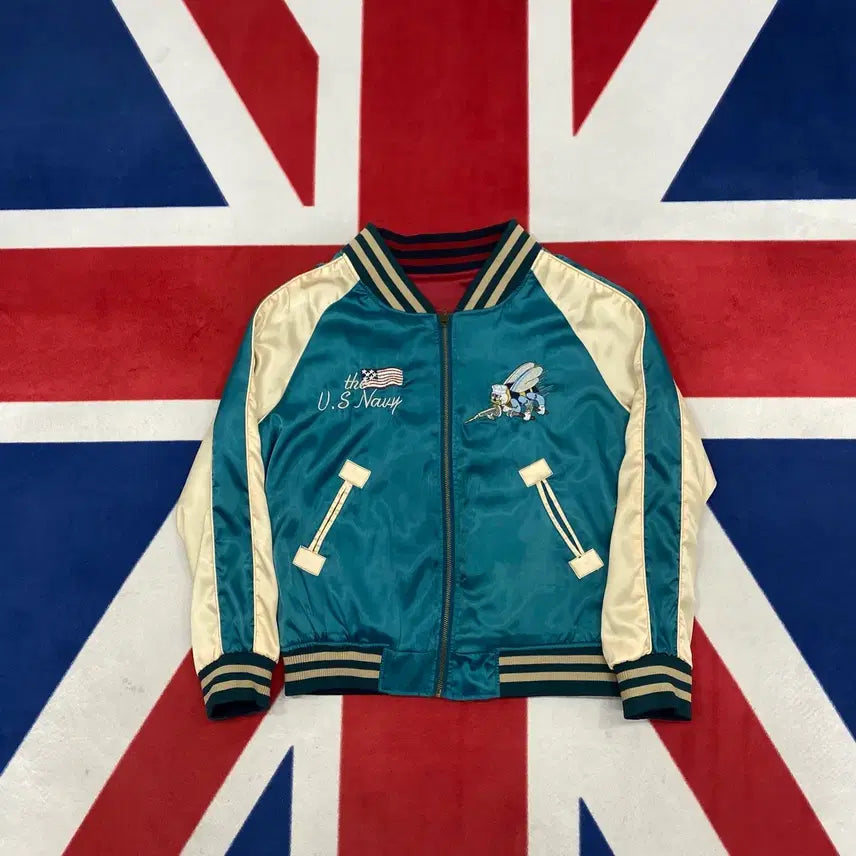 [BUNJANG] Vintage Reversible Sukajan Jacket / 빈티지 리버시블 스카잔 실측 S - M