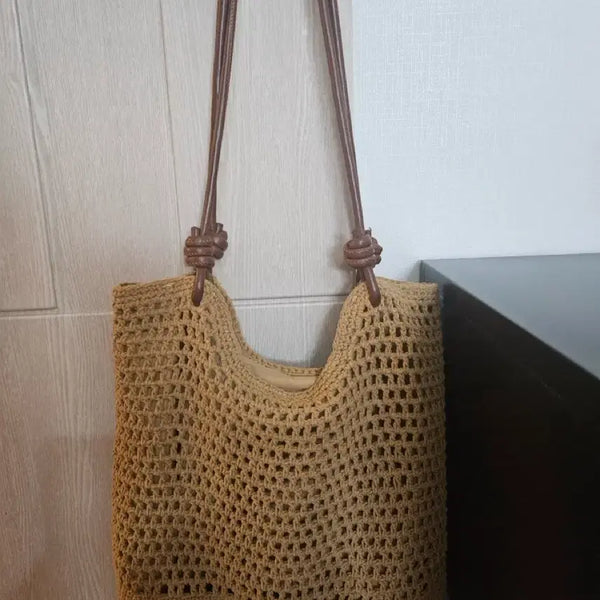 [BUNJANG] Beige Net Shoulder Bag / 그물 백 베이지색 숄더백(새상품)