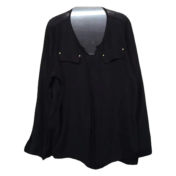 [BUNJANG] Women's Vintage Black Blouse - Size L / 여자 빈티지 블랙 블라우스 L