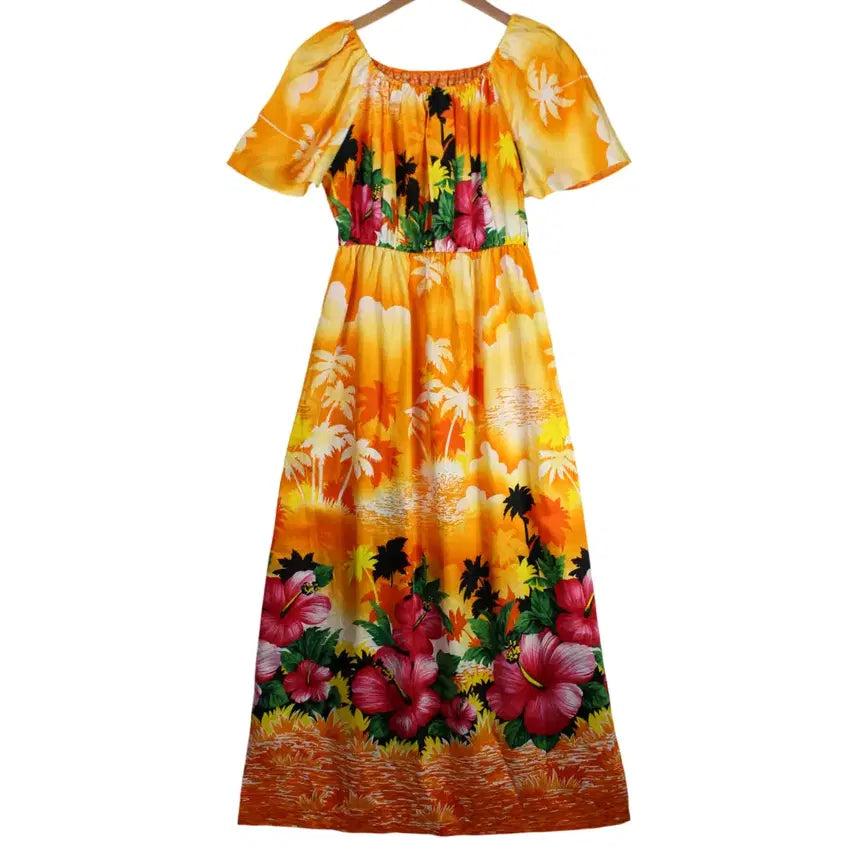 [BUNJANG] Hawaiian Palm Tree Long Dress / JPN 하와이 야자수 롱원피스 [26072923]
