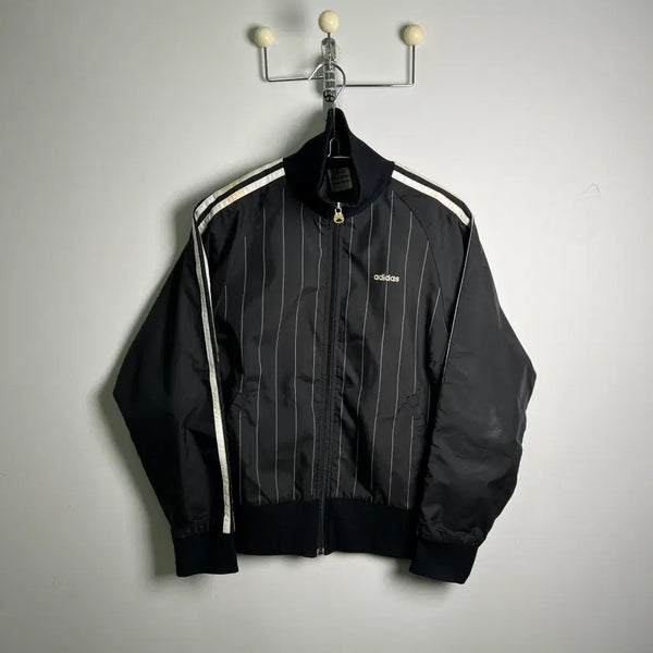 [BUNJANG] Adidas Black Stripe Track Top Jersey M / ADIDAS 아디다스 블랙 스트라이프 트랙탑 져지 M