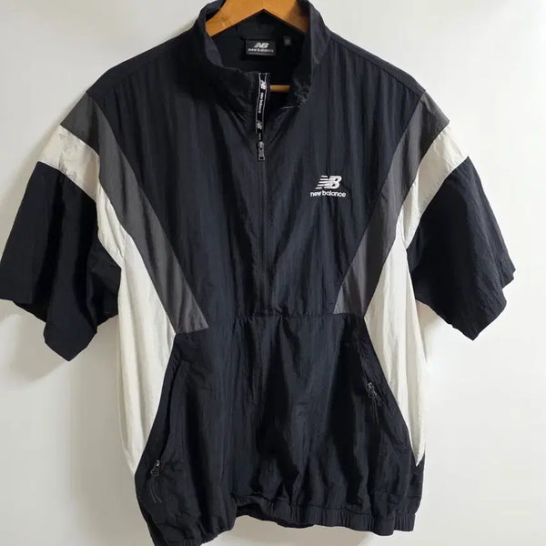 [BUNJANG] New Balance Colorblock Half-Zip Short-Sleeve Windbreaker XL / 뉴발란스 컬러블록 반집업 반팔 바람막이 (105 / XL)