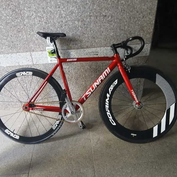 [BUNJANG] Tsunami SNM100 Pixie Bicycle (Red) / 쓰나미 SNM100 픽시 레드 로드랑 대차입니다