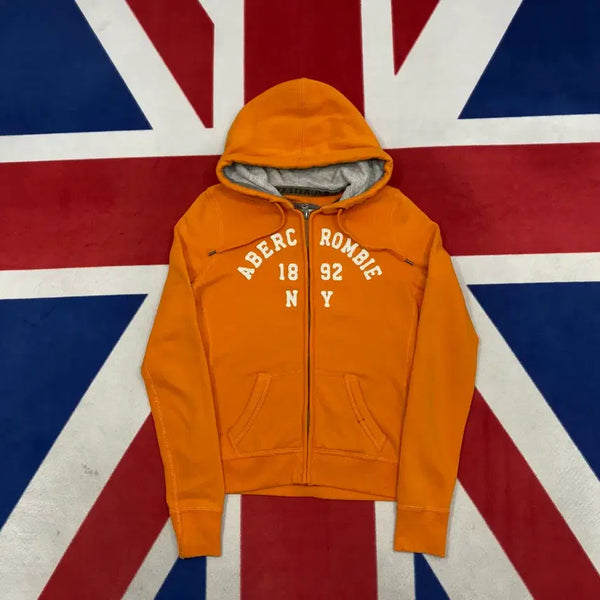 [BUNJANG] Abercrombie & Fitch Arch Logo Slim Fit Zip-Up Hoodie Women's M / 아베크롬비 아치로고 슬림핏 후드집업 여성 M