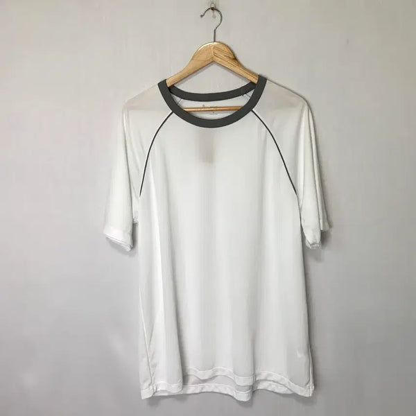 [BUNJANG] Uniqlo Japan Functional Half-Sleeve T-Shirt XL White Men's Training Tee / 유니클로 재팬 기능성 반팔티 XL 화이트 남성 트레이닝 티셔츠