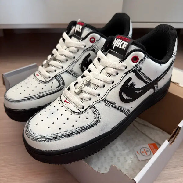 [BUNJANG] Nike Air Force 1 Ghost Face Scream Motif Sneakers / 나이키 에어포스1 고스트 페이스 270mm