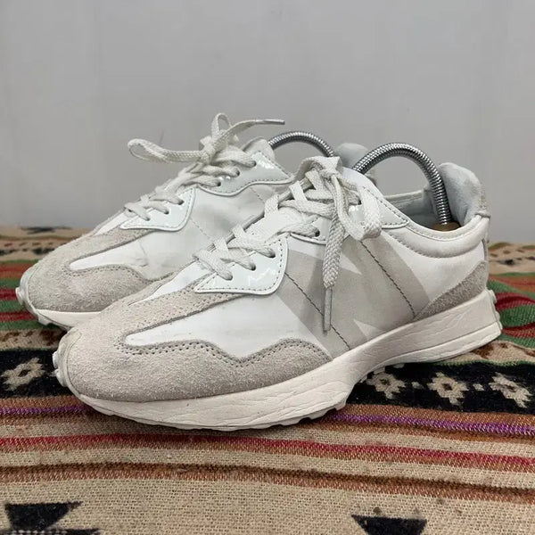 [BUNJANG] New Balance 327 White Sneakers 245 / 뉴발란스 327 화이트 스니커즈 운동화 245 X02674