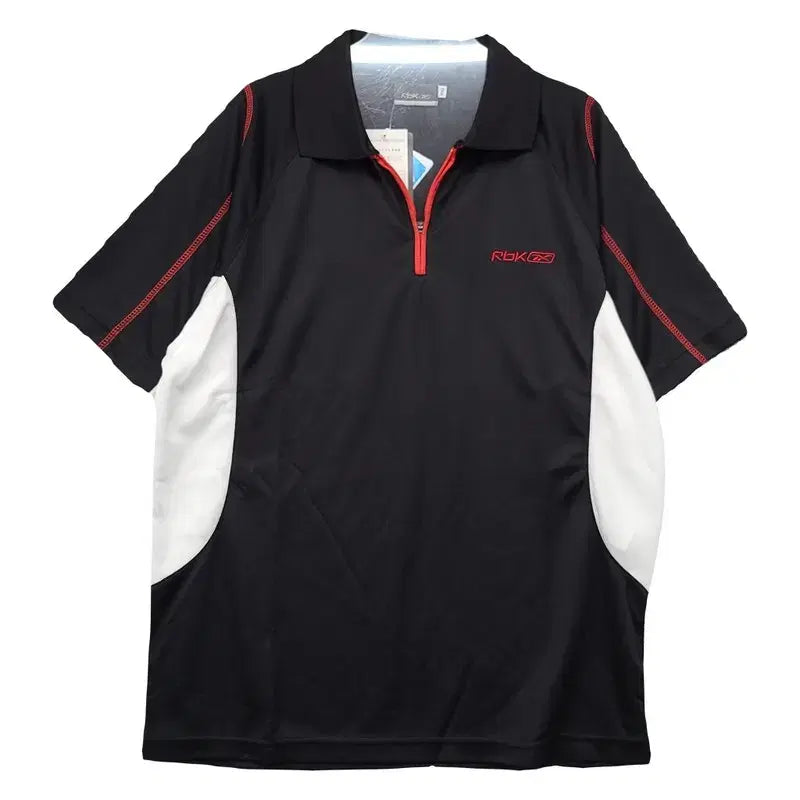 [BUNJANG] Reebok Black Functional Half-Sleeve Polo T-Shirt / [새상품]리복 블랙 기능성 반팔 카라티 100