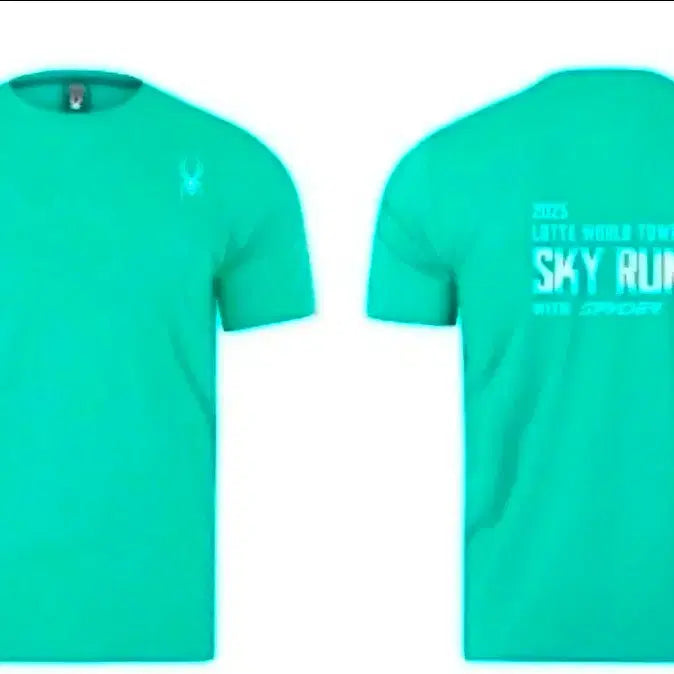 [BUNJANG] Spyder X Skyrun 2025 Performance Short Sleeve T-Shirt (XL) / 새제품 2025 스파이더X스카이런 러닝 기능성 반팔민트 105(XL)