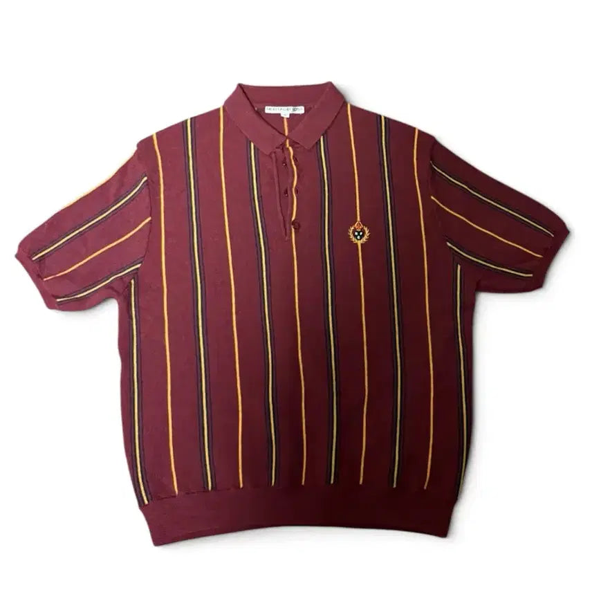 [BUNJANG] Heritage Floss Striped Wool Short Sleeve Knit L / 헤리티지플로스 스프라이트 울 반팔니트 L