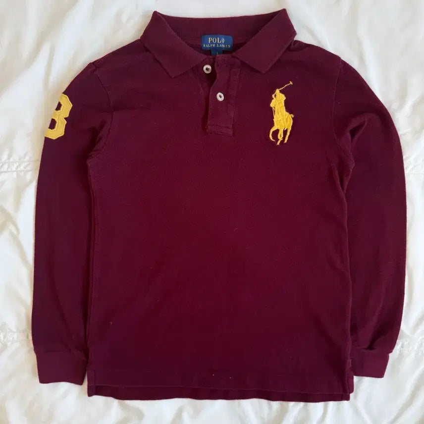 [BUNJANG] Polo Ralph Lauren Big Pony Burgundy Long Sleeve Shirt / 대장급 폴로 빅포니 버건디 긴팔