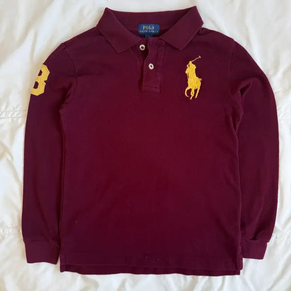 [BUNJANG] Polo Ralph Lauren Big Pony Burgundy Long Sleeve Shirt / 대장급 폴로 빅포니 버건디 긴팔