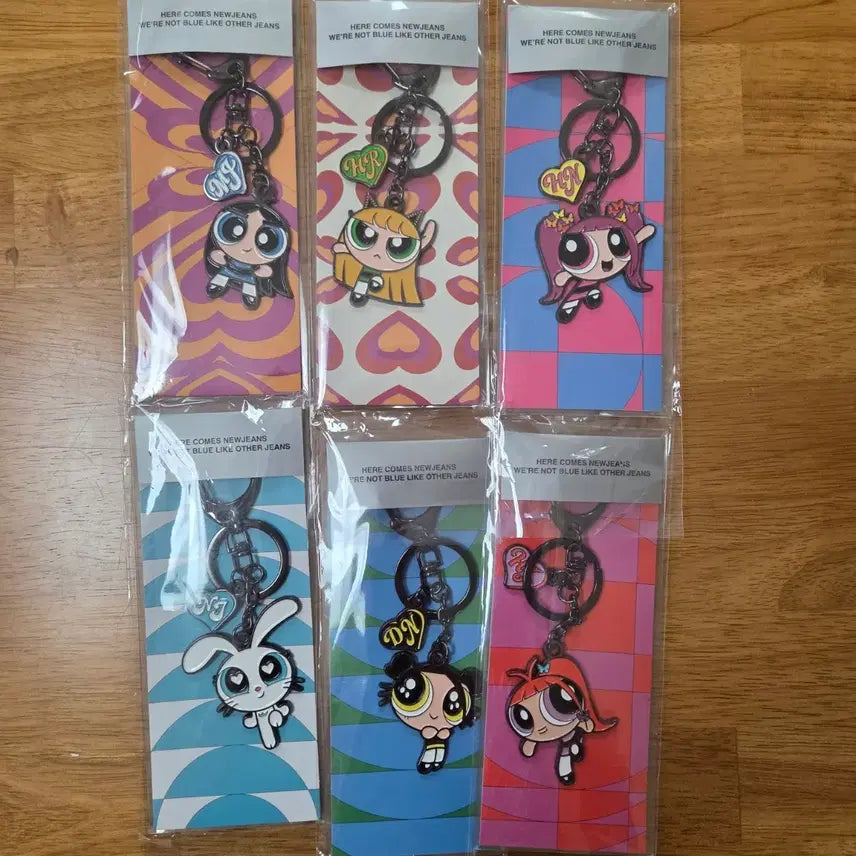[BUNJANG] NewJeans Powerpuff Girls Keychain Bundle Set / 뉴진스 키링 6개 일괄 파워퍼프걸