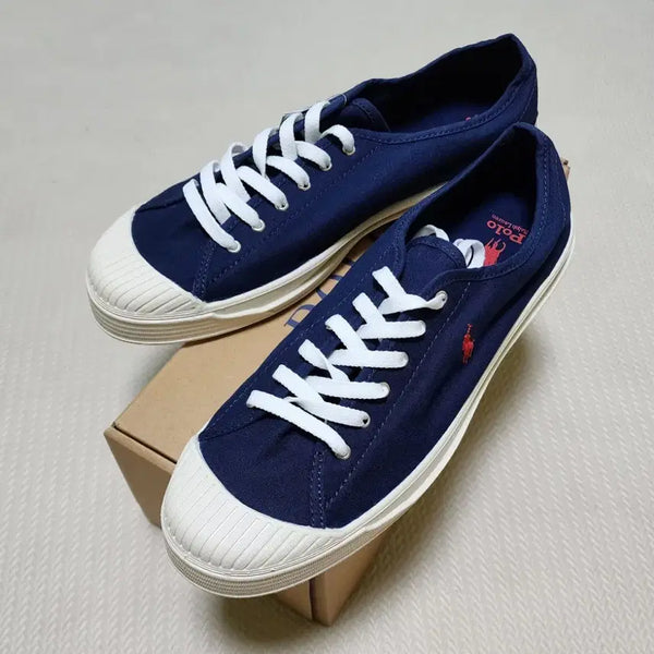 [BUNJANG] Polo Ralph Lauren Essence 100 Canvas Sneakers Navy US 9 / 폴로 랄프로렌 에센스 100 캔버스 스니커즈 네이비 9