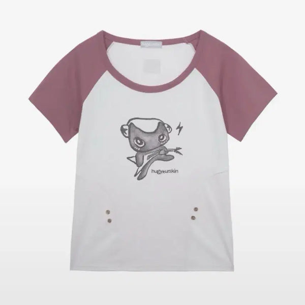 [BUNJANG] Hug Yourskin Rockstar Hugging T-Shirt / 허그유어스킨 락스타 허깅 티셔츠