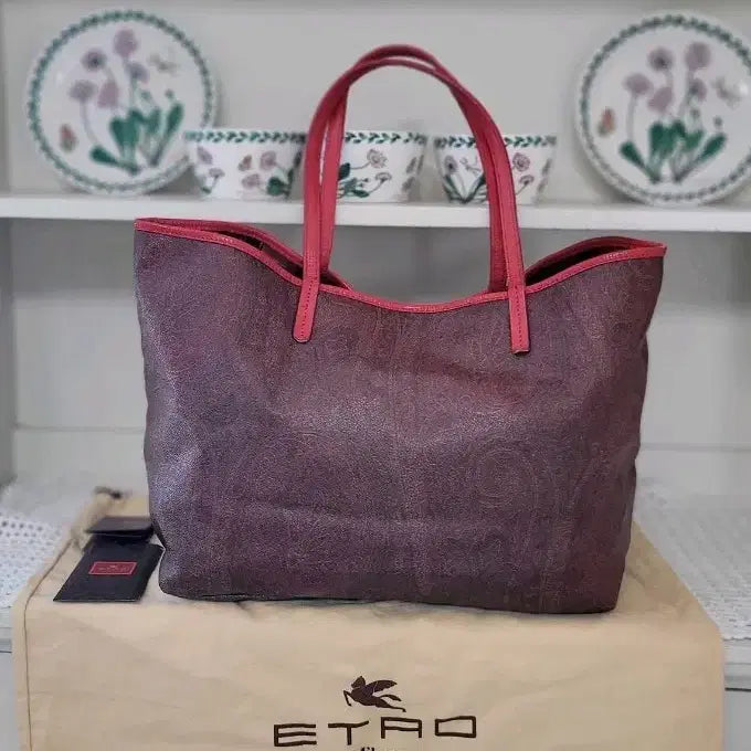 [BUNJANG] Etro Paisley Shoulder Bag Burgundy / 정품에트로 페이즐리 버건디 숄더백