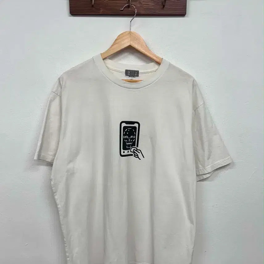 [BUNJANG] Cav Empt Graphic Print Cotton T-Shirt (White, XL) / [XL] 카브엠트 그래픽 프린팅 반팔 티셔츠