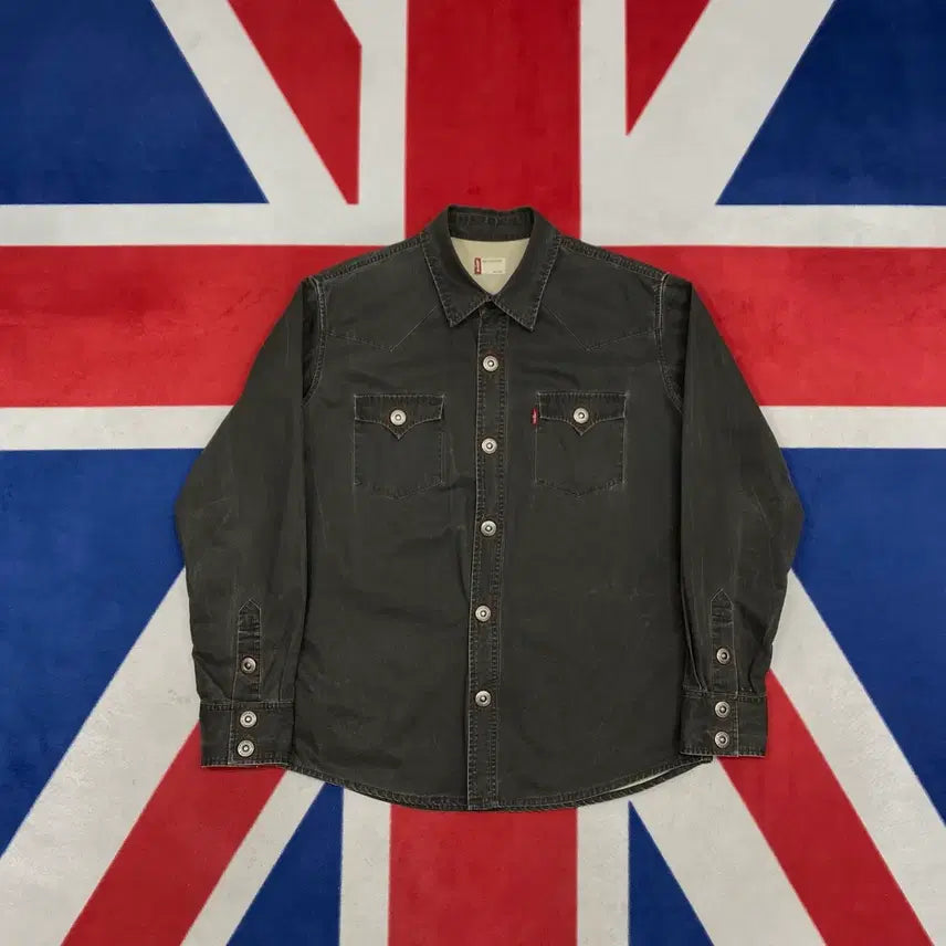 [BUNJANG] Levi's Black Denim Button Shirt - Size L / 리바이스 버튼 흑청데님 셔츠 L