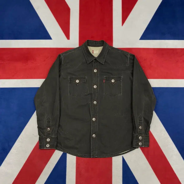 [BUNJANG] Levi's Black Denim Button Shirt - Size L / 리바이스 버튼 흑청데님 셔츠 L
