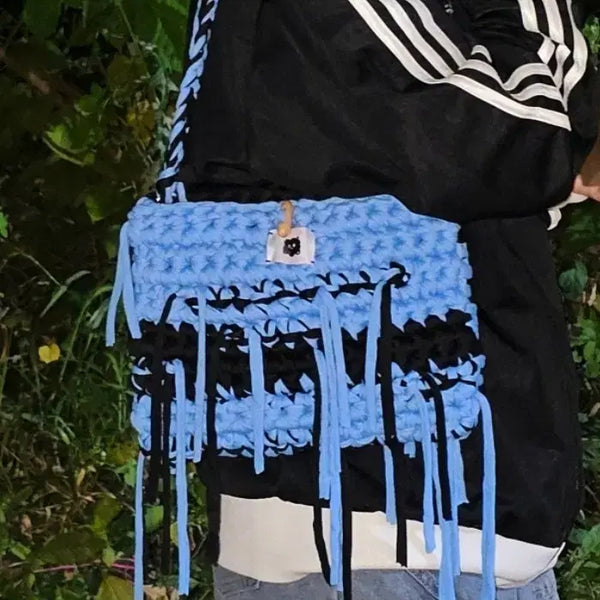 [BUNJANG] Handmade Fabric Yarn Bag / 패브릭얀 리본 가방 핸드메이드 코바늘 가방 숄더백 토트백