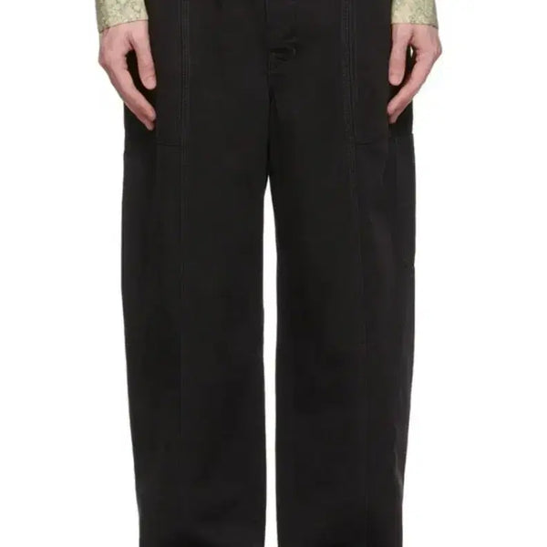 [BUNJANG] Lemaire Garment-Dyed Cotton Linen Fatigue Pants Black / 르메르 LEMAIRE 가먼트 다이 코튼 린넨 파티그 팬츠 (48사이즈)