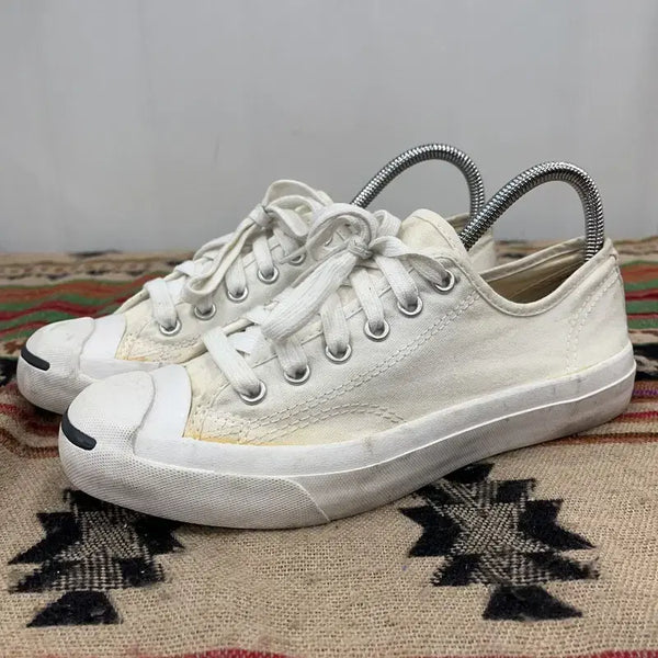 [BUNJANG] Converse Jack Purcell White Sneakers / 컨버스 잭퍼셀 화이트 스니커즈 230 X02675