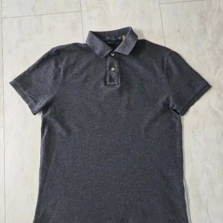 [BUNJANG] Polo Ralph Lauren Custom Slim Fit T-Shirt Charcoal Size M / 남성 폴로 랄프로렌 커스텀 슬림핏 M