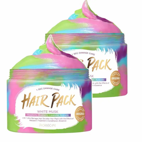 [BUNJANG] Bio Recipe Rainbow Hair Pack Pink Blossom / 바이오레시피 무지개 헤어팩 마블 핑크블라썸