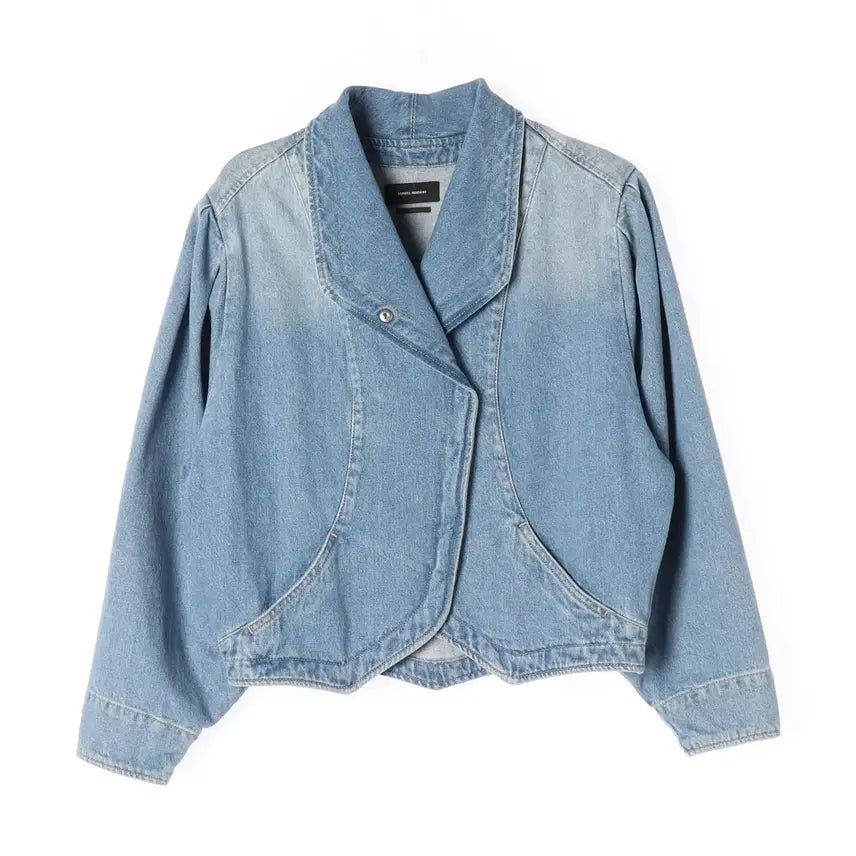 [BUNJANG] Isabel Marant 22SS Puff Shoulder Cropped Denim Jacket / 이자벨마랑 22SS 퍼프 숄더 크롭 데님 재킷