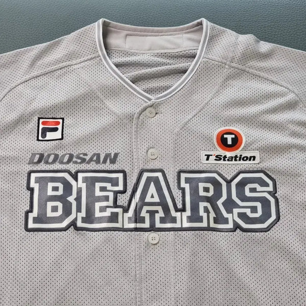 [BUNJANG] Doosan Bears Fila Authentic Summer Grey Jersey Size 115 / 두산 베어스 휠라 어센틱 하계 그레이 유니폼 115 노마킹