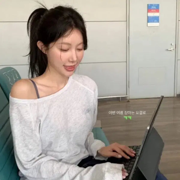 [BUNJANG] Lillycotts Montana Raglan T-shirt (Gray) / 릴리코츠 몬타나 티셔츠(그레이) Lillycotts Montana Raglan T-shirt