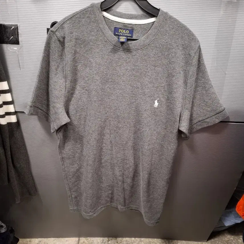 [BUNJANG] Polo Ralph Lauren Waffle Short Sleeve T-Shirt Grey / 폴로 랄프로렌 와플 반팔티 그레이