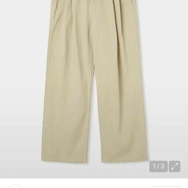 [BUNJANG] Fabrega French Two-Tuck Wide Fit Chino Pants (Beige) / 파브레가 프렌치 투턱 치노팬츠 (베이지)