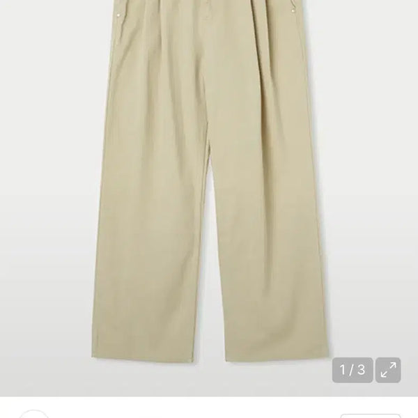 [BUNJANG] Fabrega French Two-Tuck Wide Fit Chino Pants (Beige) / 파브레가 프렌치 투턱 치노팬츠 (베이지)