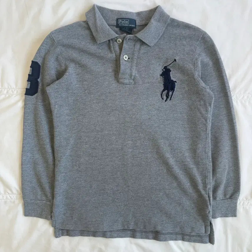 [BUNJANG] Polo Ralph Lauren Big Pony Grey Long Sleeve Top / 폴로 빅포니 그레이 긴팔