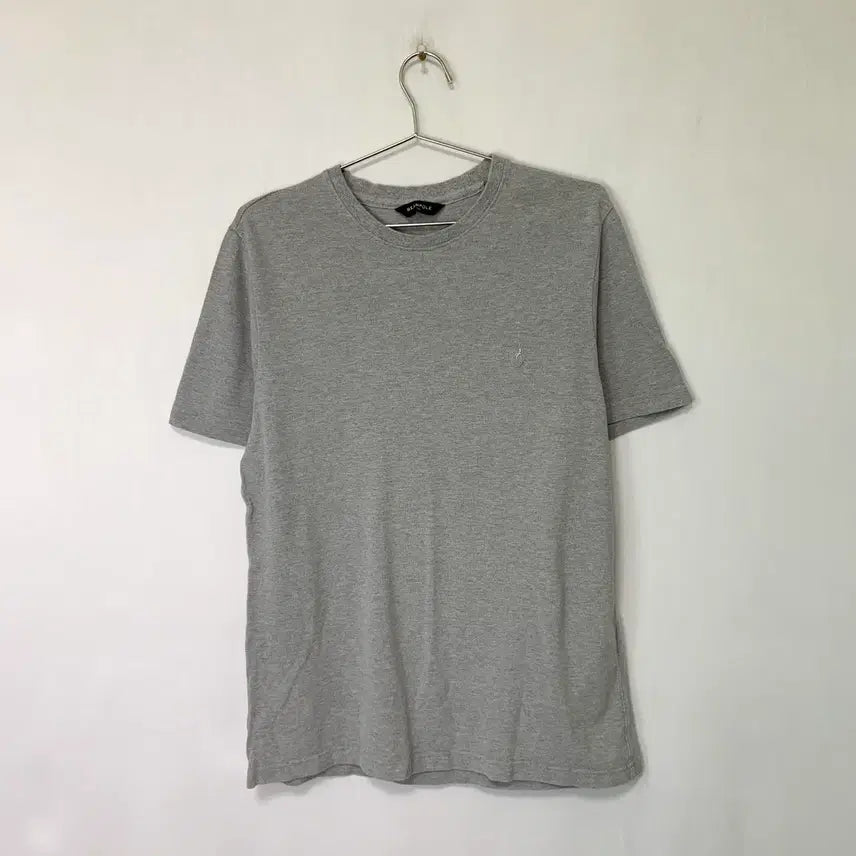 [BUNJANG] Beanpole Logo Vintage Basic Short-Sleeve T-Shirt Grey / 빈폴 로고 빈티지 105 남성 기본 반팔티 그레이