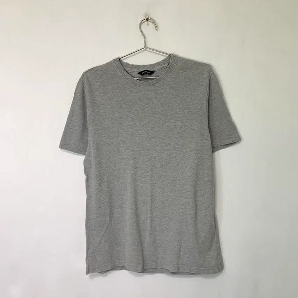 [BUNJANG] Beanpole Logo Vintage Basic Short-Sleeve T-Shirt Grey / 빈폴 로고 빈티지 105 남성 기본 반팔티 그레이