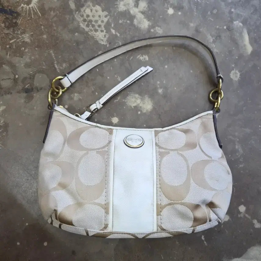 [BUNJANG] Coach Signature Pattern Mini Tote Bag / 코치 핸드백 미니백 가방 토트백