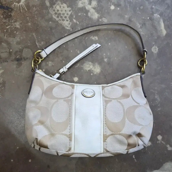 [BUNJANG] Coach Signature Pattern Mini Tote Bag / 코치 핸드백 미니백 가방 토트백