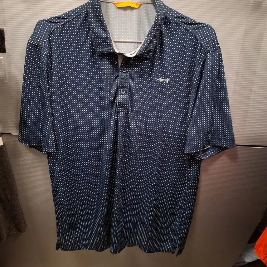 [BUNJANG] Louis Castel Navy Dot Pattern Polo Shirt - Size 95 / 루이 카스텔 폴로셔츠 네이비 95