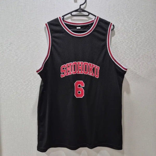[BUNJANG] Shohoku Basketball Uniform Black #6 / 쇼호쿠 농구 유니폼 블랙 6번