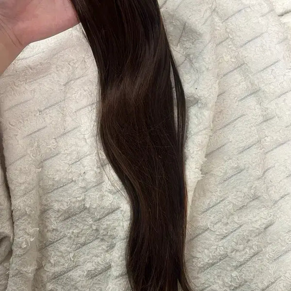 [BUNJANG] 20-inch Light Brown Hair Extensions (93 Pieces) / 붙임머리 20인치 밝은 브라운 93피스