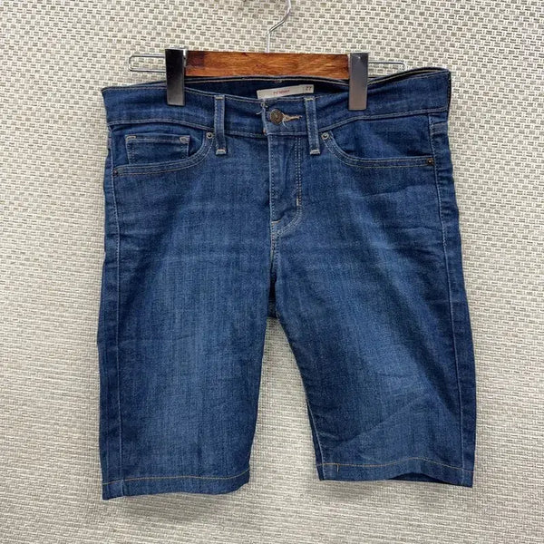 [BUNJANG] Levi's 711 Skinny Stretch Denim Shorts / 리바이스 711 스키니 스판 데님 반바지 27인치 H00322