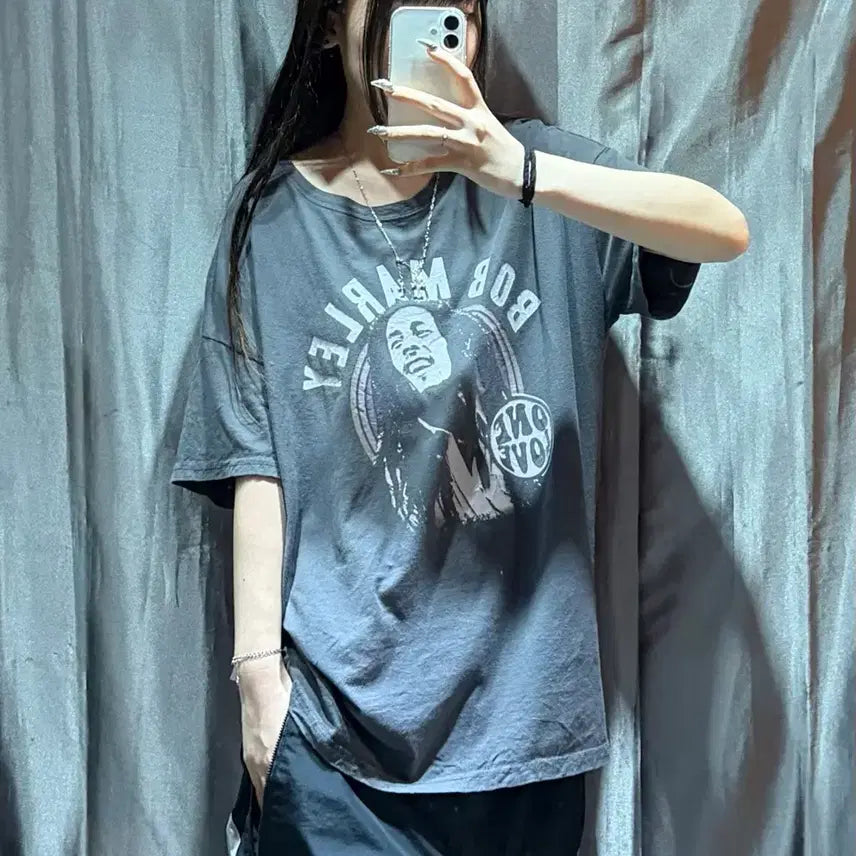 [BUNJANG] Abercrombie Bob Marley Graphic T-Shirt / M 아베크롬비 BOB MARLEY 프린팅 반팔