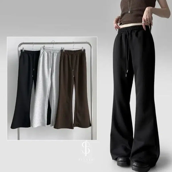 [BUNJANG] Women's Bootcut Training Pants (Black) / 새상품 부츠컷 트레이닝 바지(블랙)