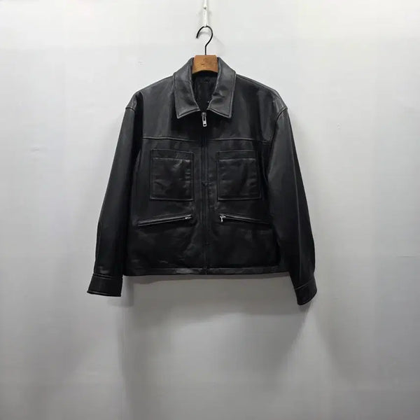[BUNJANG] Flask Genuine Leather Formatted Jacket Size S / 1691 플라스크 양가죽 포멧 자켓 S