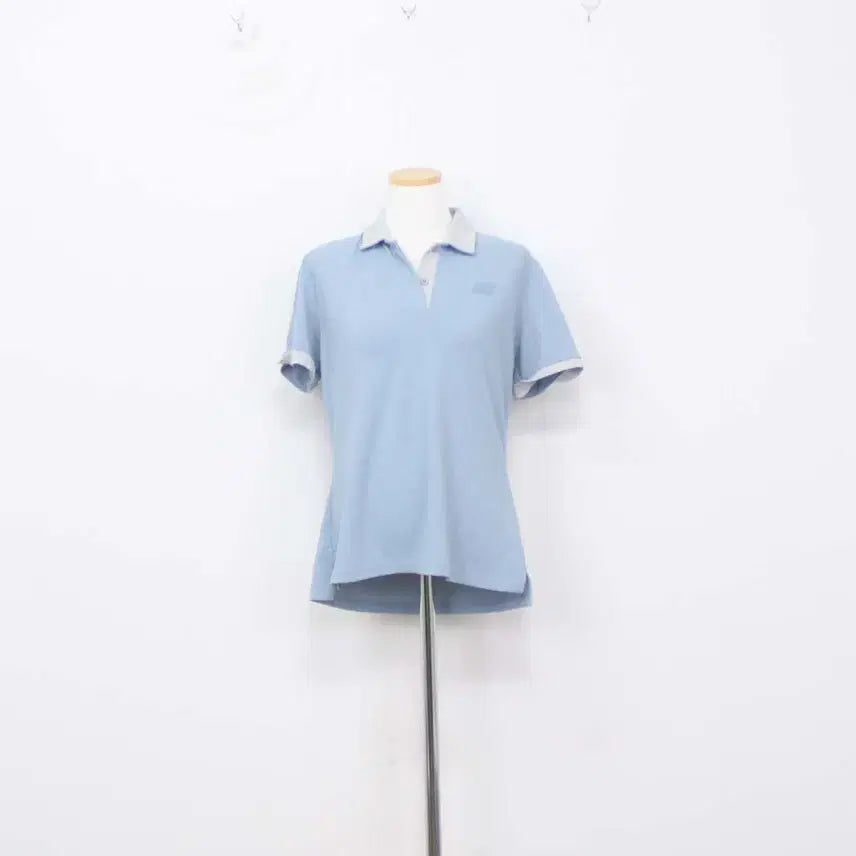 [BUNJANG] New Balance Women's Functional Collar T-Shirt Sky Blue L (95) / [정품] 뉴발란스(NEW BALANCE) 여성 기능성 카라티 L(95)사이즈 정인샵