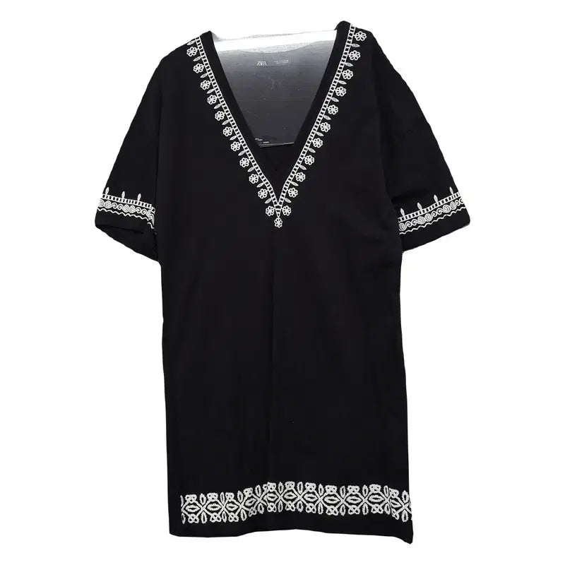 [BUNJANG] Zara Black V-Neck Dress S / 자라 블랙 브이넥 원피스 S