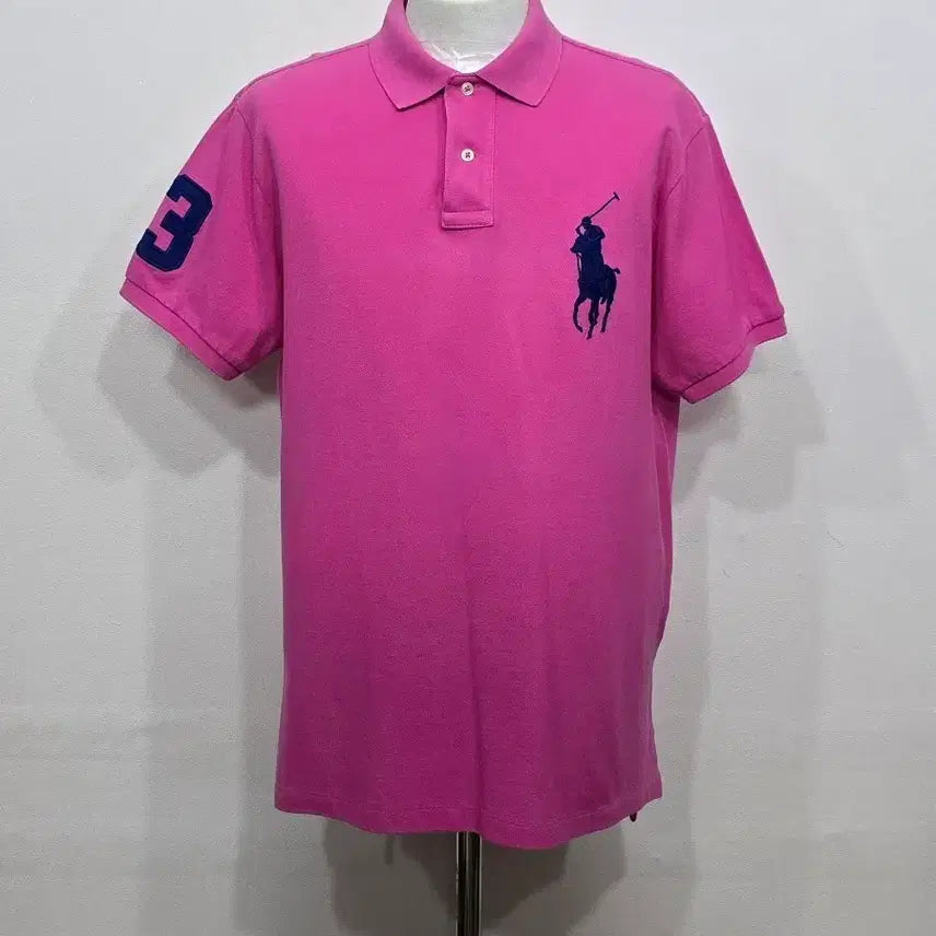 [BUNJANG] Polo Ralph Lauren Pink Big Pony Short Sleeve Polo Shirt L/105 / [105] 폴로 랄프로렌 핑크 빅포니 반팔 카라티